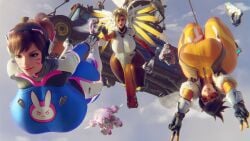 3d 3girls alternate_breast_size areola areolae big_breasts blizzard_entertainment blonde_hair breasts breasts_bigger_than_head brown_eyes brown_hair collaboration_skins crossover d.va d.va_(fortnite) dropyuh_(artist) female female_focus female_only fortnite gigantic_breasts hana_song huge_breasts human human_only hyper hyper_breasts korean large_breasts long_hair massive_breasts mercy mercy_(fortnite) multiple_girls overwatch overwatch_2 scrag_boy_(model) scrag_d.va scrag_mercy scrag_tracer short_hair thick_thighs top_heavy tracer tracer_(fortnite) tracer_(overwatch_2_suit) upper_body waist wide_hips