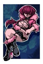1girls big_breasts fluffy glassgoblin huge_breasts king_of_fighters light-skinned_female light_skin long_hair pale-skinned_female pale_skin ponytail red_hair shermie_(kof) thick voluptuous voluptuous_female