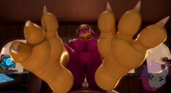 1girls 3_toes 3d 3d_(artwork) anthro avian avian_feet beak big_breasts bird blue_eyes breasts digital_media_(artwork) feet female foot_fetish foot_focus furry furry_female furry_only genitals hi_res hirundinid looking_at_viewer mature mature_female nipples nude nude_anthro nude_female oscine passerine purple_body sega solo solo_female solo_focus sonic_(series) sonic_riders sonic_the_hedgehog_(series) swallow_(bird) talons thick_thighs toes vulva watermark wave_the_swallow winterdraco