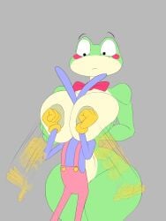 abuse abused ass big_ass big_breasts bigger_female breast_grab breasts breasts_bigger_than_head breasts_out bullying bunny_ears enjoying frog frog_girl jax_(the_amazing_digital_circus) looking_pleasured looking_up massive_breasts rabbit rabbit_ears ribbit_(the_amazing_digital_circus) the_amazing_digital_circus thelordjoshua1
