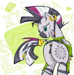 anal_piercing clitoral_winking clitoris clitoris_piercing digital_media_(artwork) equid equine facial_piercing female friendship_is_magic genital_piercing genitals hasbro hi_res killbill_(artist) mammal microsoft_paint_(artwork) my_little_pony nose_piercing piercing sallycars_(artist) vulva zebra zecora_(mlp)