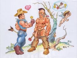 siproites gay traditional_media male male_only tagme original jesusontherocks muscular jesus_ruby 2010 valentine's_day
