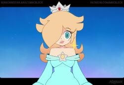 1girls animated exposed_breasts human hyper_breasts large_breasts looking_at_viewer mrcbleck nintendo princess_rosalina super_mario_bros. super_mario_galaxy tagme video