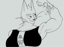 anthro aroused breasts desperation dinglemort dry_humping duo felid feline female female/female humping mammal mommydom mouse murid murine muscular muscular_arms muscular_female narrowed_eyes rat rodent sgaming87650 size_difference smaller_female teeth thrust_lines thrusting