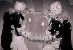 2026 3boys ball_worship balls_bigger_than_head big_balls big_penis black_hair brothers chain_collar chained chained_together cock_ring cock_worship collar collar_and_leash femboy gay hi_res high_resolution highres hong_lu hong_lu_(limbus_company) huge_balls huge_cock huge_penis jia_huan_(project_moon) krekk0v large_balls large_penis licking_balls light-skinned_male light_skin limbus_company long_hair monochrome ponytail project_moon sperm testicle_sucking testicles tongue tongue_out x-ray yaoi
