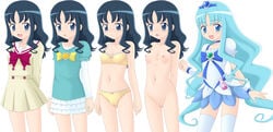 bra clothing cure_marine flat_chest heartcatch_precure! heartcatch_pretty_cure! kurumi_erika lingerie magical_girl miracle! nude panties precure pretty_cure school_uniform skirt stockings underwear