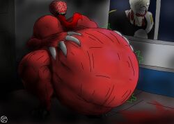 belly big_belly big_breasts breasts female ghg121 huge_belly huge_breasts licker long_tongue nemesis_(resident_evil) resident_evil resident_evil_2 resident_evil_2_remake resident_evil_3 resident_evil_3_remake rule_63 thick_thighs tongue tongue_out vore vore_belly