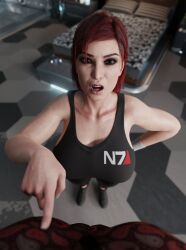 3d clothed commander_shepard endangered3d femshep mass_effect scolding