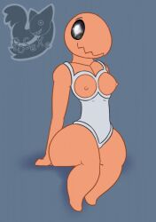 anthro artist_name breasts clothing female female_only looking_at_viewer nipples no_humans pokémon_(species) pokemon posexe sitting thick_thighs thighs trapinch