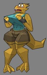 alphys anthro ass big_breasts big_butt breasts female hi_res huge_breasts lara_croft_(cosplay) lizard low_poly monster polygonal polygons reptile scalie solo teliars643 tomb_raider tomb_raider_(l.a.u.) triangle_tits undertale_(series) video_game_reference wide_hips