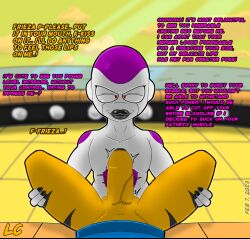 alien anthro anthro_on_anthro anthro_only begging between_legs big_penis black_fingernails black_lipstick clothed clothed_sex clothing dialogue dragon_ball dragon_ball_super dragon_ball_z erect_penis first_person_view frieza fully_clothed gay hands_on_legs holding_legs imminent_oral indoors lipstick lwd_cartoonz male male/male male_only multicolored_body neil_lash orange_fur pov pov_eye_contact red_eyes spaceship spaceship_interior striped_body sweater teasing thick_lips turtleneck turtleneck_sweater veiny_penis white_body