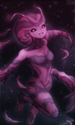 alien alien_girl ben_10 ben_10_omniverse female lenopan looking_at_viewer lucy_mann mud pink_eyes pink_skin purple_skin sheepblack11