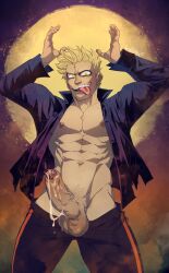 bara big blonde_hair boku_no_hero_academia bubaigawara_jin cum dick jin_bubaigawara male_only my_hero_academia precum solo solo_male soynutts twice uncircumcised uncut yellow_eyes