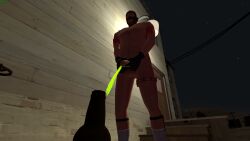 balls ballsack dick garry's_mod holding_penis male male_only naked naked_male night nude outside peeing penis pissing_in_glass spy spy_(team_fortress_2) team_fortress_2 tf2 urinating_male urine