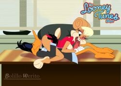 69 69_position accurate_art_style bolillo_werito boss cartoony daffy_duck duck_humanoid female lola_bunny looney_tunes rabbit rabbit_humanoid secretary the_looney_tunes_show