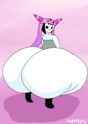 1girls anth_nsfw anthnsfw ass big_ass big_butt black_hair blue_eyes bubble_ass bubble_butt butt cartoon_network crop_top fat_ass fat_butt female female_only hat hero:_108 huge_ass huge_butt hyper hyper_ass hyper_butt large_ass large_butt looking_at_viewer looking_back mystique_sonia pink_background simple_background solo thick_ass thick_thighs white_body white_skin wide_hips yaksha