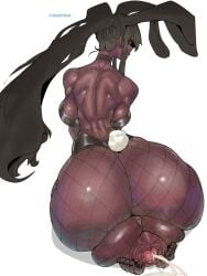 1futa autofootjob backboob backsack balls big_ass big_balls big_breasts big_butt blue_archive blush breasts bunny_ears bunny_girl bunnysuit choker clothed clothing cum cumming dark-skinned_female dark_hair dark_skin ejaculation fishnets foreskin futa_only futanari huge_ass huge_balls huge_butt huge_cock karin_(blue_archive) karin_(bunny)_(blue_archive) karin_(bunny_girl)_(blue_archive) leotard long_hair looking_at_viewer looking_back mostly_nude muscular muscular_back muscular_female muscular_futanari penis ponytail solo streachybear thick_thighs wide_hips