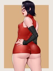 1girls ass big_ass breasts crocodilchik female female_only naruto sarada_uchiha solo uchiha_sarada