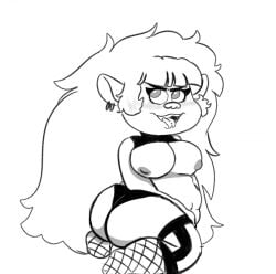 big_ass breasts dreamworks feet goth_girl long_hair pussy sketch thong troll_female trolls:_trollstopia trolls_(film) val_thundershock