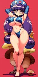 ai_generated glasses gluko large_breasts mon_colle_knights purple_hair