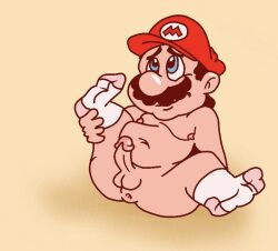 1boy anus enterman full_body leg_lift legs_apart legs_up lifting_leg looking_up male male_only mario mario_(series) penis presenting presenting_anus presenting_ass presenting_penis simple_background solo spread_legs testicles