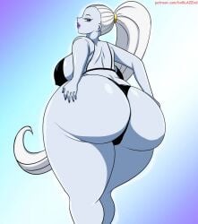 angel_(dragon_ball) ass big_ass bxblazexd female nipple_bulge ponytail solo tagme vados