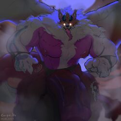 absurd_res anthro big_muscles big_penis bite_mark canid canine full_moon genitals gryn_vs hi_res huge_cock huge_muscles hybrid hyper hyper_genitalia hyper_muscles hyper_penis male mammal moon muscular night penis piercing reez solo were werecanid werecanine werewolf