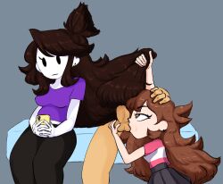 ball_sucking faceless_male hair_harpoon hairjob jaiden jaiden_animations on_phone shgurr tagme whyquestion youtube youtuber