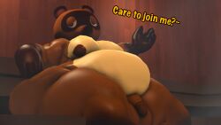 3d animal_crossing ass balls belly big_butt chubby fat male male_only moobs mrrainbow nintendo nude penis sauna solo solo_male source_filmmaker tagme tom_nook