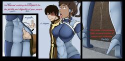 1boy 1boy1girl 1girls ahe_gao anal_fingering avatar_the_last_airbender blue_eyes brown_hair daddy_kink dark-skinned_female dark_skin dialogue english_dialogue english_text facial_scar female femsub high_heels interracial inuit korra light-skinned_male male male/female maledom penetration_through_clothes pussy_juice pussy_juice_drip six_pack skinsuit sock_vivian surprise tagme text the_legend_of_korra tight_clothing tongue_out water_tribe zuko