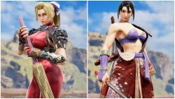 3d big_ass big_breasts cosplay ninja samurai setsuka soul_calibur taki