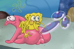 2boys anal bubble butt gay male male_only patrick_star sea_sponge smooth_skin spongebob_squarepants spongebob_squarepants_(character) starfish yaoi