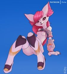 1girls anthro breasts female female_only fortnite fox kimiko_(fortnite) nipples pink_eyes pink_hair pussy pyriax solo tagme