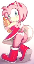 accidental_exposure amy_rose anthro apostle ass baguette panties sonic_(series) sonic_the_hedgehog_(series)