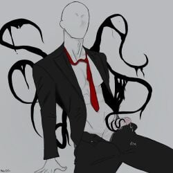 creepypasta masturbation slenderman solo tentacle white_body