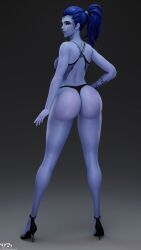 3d 8k big_ass full_body heels nyes117 overwatch partially_clothed pinup widowmaker