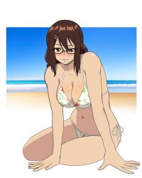 1girls beach bikini krypto-san kyochuu_rettou naruse_chitose the_island_of_giant_insects