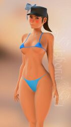 3d bikini breast_expansion f4 female femscout light_skinned_female sfm small_breasts tagme team_fortress_2 thick_thighs