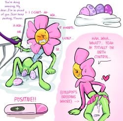 anthro battle_for_dream_island birth birthing breeding breeding_slave childbirth egg egg_laying eggs flower flower_(bfdi) flowerpop hospital impregnation impregnation_risk lollipop lollipop_(bfdi) object_shows pregnancy pregnant pregnant_female princessbb small_pussy