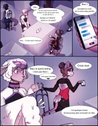 anthro arh arh_(character) bondage caprine collar comic cute date domination dominatrix female femdom flirting french french_text furry girly helpless male malesub mammal mouse naked not_my_art public rodent sheep shy slavery speed_dating straight sweat translated