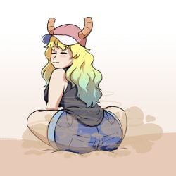 cloudfountain fart fart_cloud fart_fetish farting farting_at_viewer jean_shorts lucoa lucoa_(maidragon) miss_kobayashi&#039;s_dragon_maid quetzalcoatl quetzalcoatl_(dragon_maid) yoshizilla