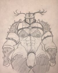 abs armor balls bara big_balls big_muscles big_pecs big_penis bikini_top bracers chainmail_bikini chest_hair cock_ring flaccid foreskin gay grape_shifter hairy_chest helmet huge_muscles human ineffective_armor knight knight_helmet male male_only masked_male muscles muscular muscular_arms muscular_male nipples pauldrons pecs pectorals pencil_(artwork) penis penis_vein pubic_hair skimpy skimpy_armor solo solo_focus solo_male spiked_armband spiked_cock_ring spiked_pauldrons spikes thick_thighs thighhighs unconvincing_armor