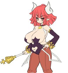 alternate_version_available breasts chubby_female demon_girl demon_horns huge_breasts la_pucelle_tactics large_breasts nippon_ichi_software overlord_priere priere sawati skimpy_clothes