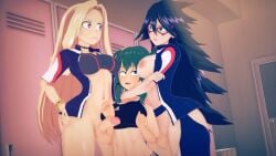 1girls 2futas 3d age_difference angry eight69 female female_deku futa_on_female futa_with_futa futanari genderswap_(mtf) group group_sex izuku_midoriya kayama_nemuri midnight_(my_hero_academia) midoriya_izuku mostly_nude mount_lady my_hero_academia nude nude_futanari rule_63 student takeyama_yuu teacher teacher_and_student threesome yuu_takeyama