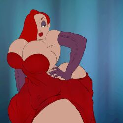 ass ass_cleavage ass_focus bare_legs big_ass big_breasts big_butt breasts bubble_butt butt_crack cleavage curvy curvy_female curvy_figure eyeshadow front_view green_eyes hand_on_hip heels hips huge_ass huge_breasts jessica_rabbit legs light_skin lipstick long_gloves looking_away popstepx red_dress red_hair thick_ass thick_hips thick_legs thick_thighs thighs voluptuous voluptuous_female who_framed_roger_rabbit wide_hips