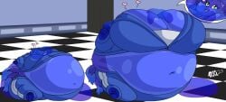 big_breasts blueberry_inflation breasts huge_breasts inflation mad_n_evil slime_inflation spherical_inflation sunken_head sunken_limbs