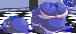 big_breasts blueberry_inflation breasts huge_breasts inflation lopunny mad_n_evil pokémon_(species) pokemon pokemon_(species) slime_inflation spherical_inflation sunken_head sunken_limbs