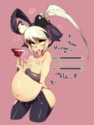 attribute_slider female feng_(skullgirls) flat_chest flat_chested lactating lactation nipples pregnant skullgirls slider slugbox topless topless_female true_flat_chest