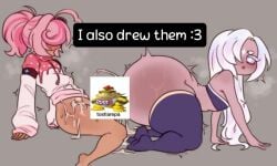 2boys asshushie big_breasts cookie cookie_run cookie_run_kingdom cookie_run_ovenbreak cum dark-skinned_male dark_skin femboy femboy_on_femboy huge_ass luvanely oc original original_artwork original_characters tagme thighhighs wide_hips