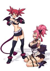 ball_gag breasts disgaea disgaea_1 disgaea_5 etna gag gagged large_breasts nippon_ichi_software rope rope_bondage rope_harness seraphina_(disgaea) succubus succubus_costume succubus_tail succubus_wings thunkstudio tied_up